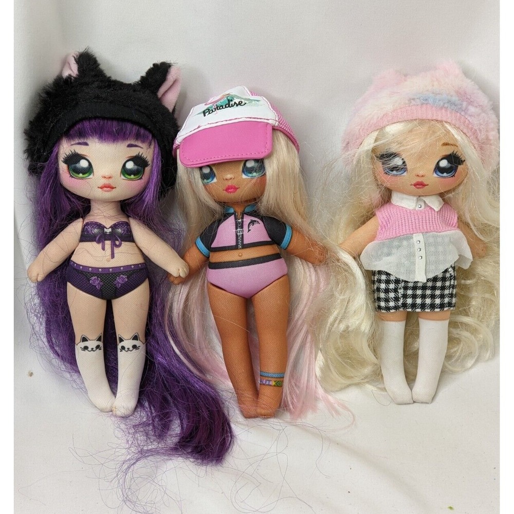 Na Na Na Surprise Meow Krysta Splash Paula Purrfect Doll‎ Purple Kitty Lot